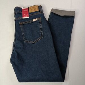 Levi Strauss Women's Mid Rise Boyfriend Jeans Sz 6 28x26 Blue Dark Wash Stretch